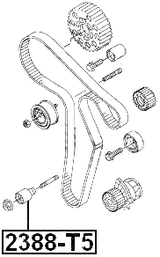 2388-T5 - PULLEY IDLER TIMING BELT