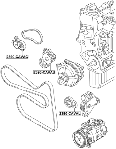 2390-CAVAL - BELT TENSIONER