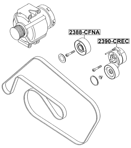 2390-CREC - BELT TENSIONER