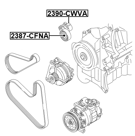 2390-CWVA - BELT TENSIONER