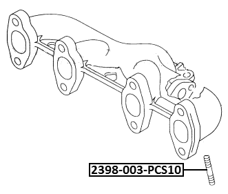 2398-003-PCS10 - EXHAUST MANIFOLD STUD PCS10
