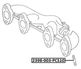 2398-003-PCS10 - EXHAUST MANIFOLD STUD PCS10