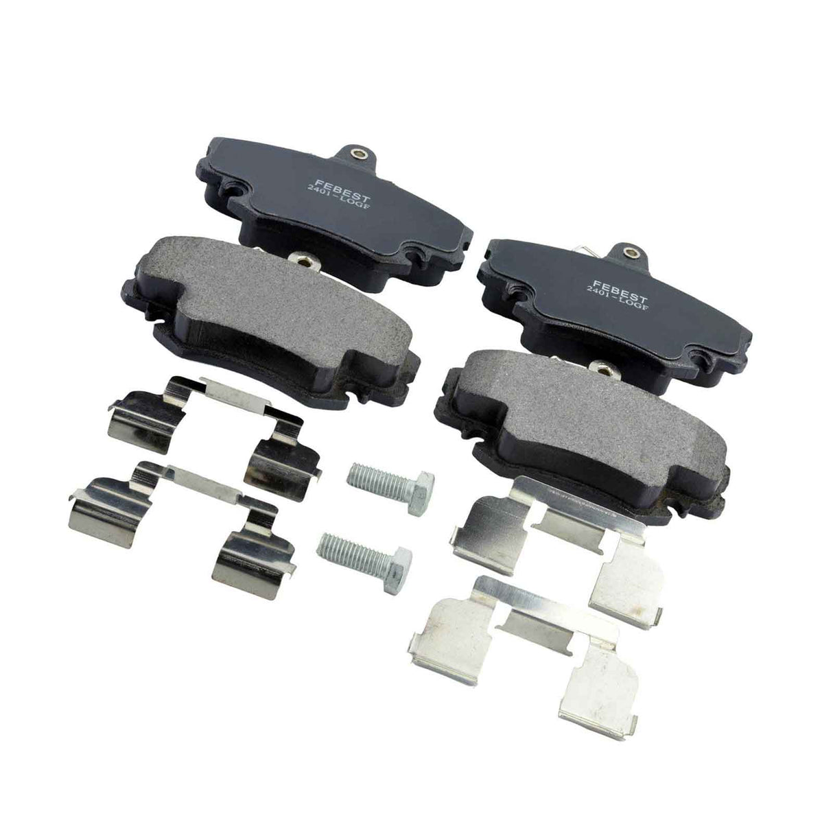 2401-LOGF - PAD KIT, DISC BRAKE, FRONT - KIT (INCLUDING BOLTS, WITH ANTI SQUEAL SHIM) Braking System, Brake Pads