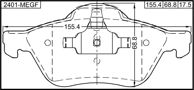 2401-MEGF - PAD KIT, DISC BRAKE, FRONT