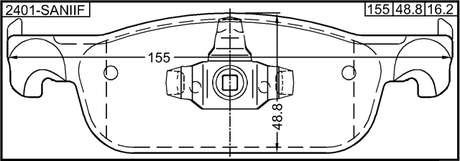 2401-SANIIF - PAD KIT, DISC BRAKE, FRONT (WITH ANTI-RATTLE SPRING)