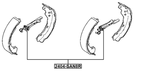 2404-SAN8R - REAR BRAKE SHOE ADJUSTER KIT