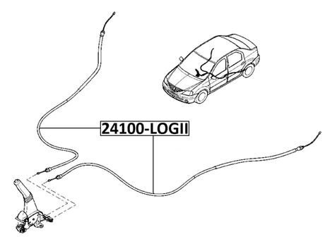 24100-LOGII - PARKING BRAKE CABLE