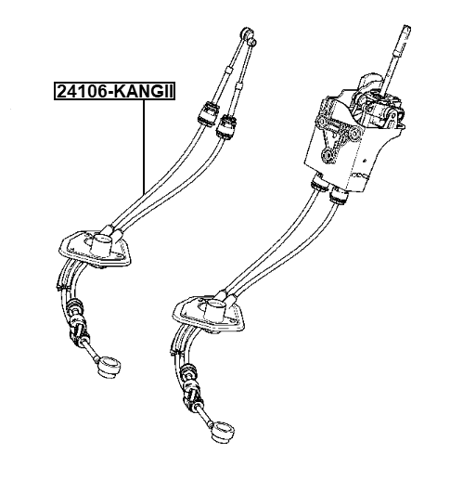 24106-KANGII - TRANSMISSION GEAR CHANGE CABLE