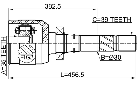 2411-MEGIIIRH - INNER CV JOINT RIGHT 35X30X39