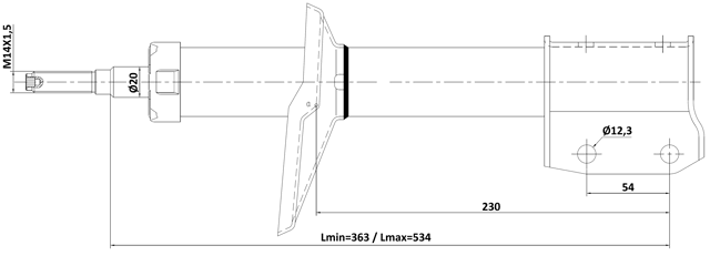 24110-002F - FRONT SHOCK ABSORBER GAS.TWIN TUBE