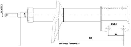 24110-002F - FRONT SHOCK ABSORBER GAS.TWIN TUBE