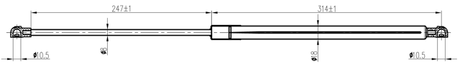 24117-004 - BONNET GAS STRUT L580/330N