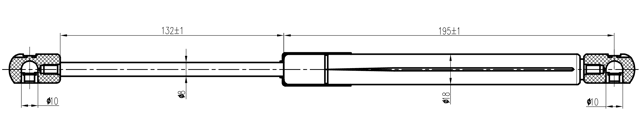 24117-005 - BOOT GAS STRUT L345/350N