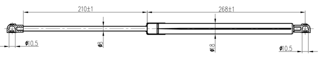 24117-006 - BOOT GAS STRUT L497/590N