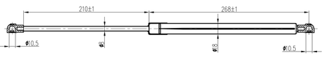 24117-006 - BOOT GAS STRUT L497/590N