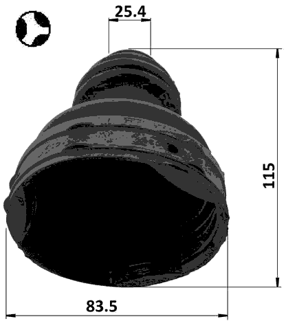 2415-LAGIIIT - BOOT INNER CV JOINT KIT 83.5X115X25.4