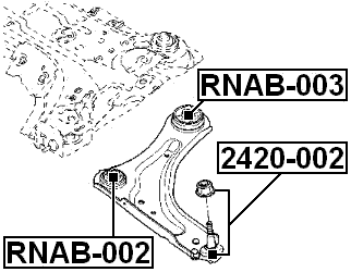 2420-002 - BALL JOINT FRONT LOWER ARM