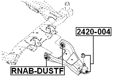 2420-004 - BALL JOINT FRONT LOWER ARM