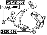 2420-016 - BALL JOINT FRONT LOWER ARM