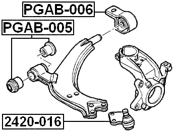 2420-016 - BALL JOINT FRONT LOWER ARM