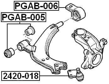 2420-018 - BALL JOINT FRONT LOWER ARM