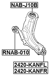 2420-KANFL - FRONT LOWER BALL JOINT LEFT