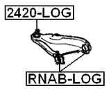 2420-LOG - BALL JOINT FRONT LOWER ARM