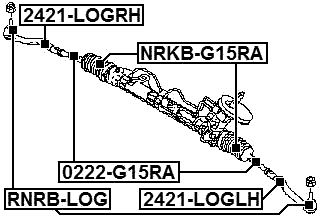 2421-LOGLH - STEERING TIE ROD END LEFT