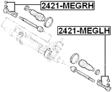 2421-MEGLH - STEERING TIE ROD END LEFT