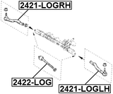 2422-LOG - STEERING TIE ROD
