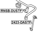 2423-DASTF - FRONT STABILIZER LINK / SWAY BAR LINK