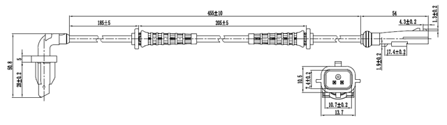 24606-004 - ABS SENSOR REAR RIGHT