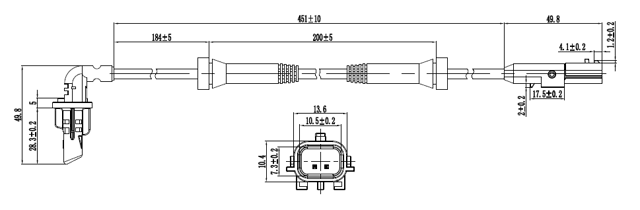 24606-008 - ABS SENSOR REAR RIGHT