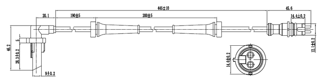 24606-011 - ABS SENSOR REAR LEFT