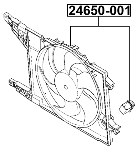 24650-001 - RADIATOR COOLING FAN ASSEMBLY
