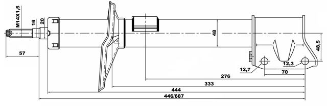 24661261R - REAR SHOCK ABSORBER