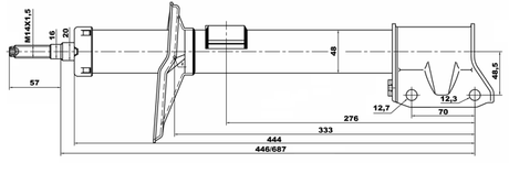 24661261R - REAR SHOCK ABSORBER