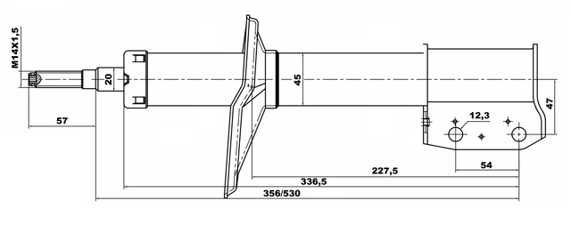 24666258F - FRONT SHOCK ABSORBER