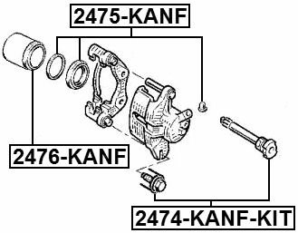 2474-KANF-KIT - FRONT CALIPER SLIDE PIN