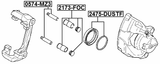 2475-DUSTF - FRONT BRAKE CALIPER REPAIR KIT (SET FOR ONE SIDE)