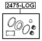 2475-LOG - FRONT BRAKE CALIPER REPAIR KIT (SET FOR ONE SIDE)