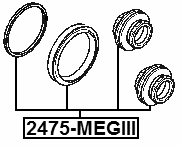 2475-MEGIII - REAR BRAKE CALIPER REPAIR KIT (SET FOR ONE SIDE)