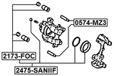 2475-SANIIF - FRONT BRAKE CALIPER REPAIR KIT (SET FOR ONE SIDE)