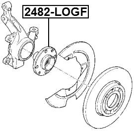 2482-LOGF - FRONT WHEEL HUB