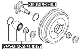 2482-LOGIIR - REAR STUB AXLE