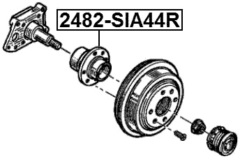 2482-SIA44R - REAR WHEEL HUB