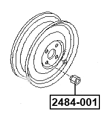 2485B-001 - WHEEL BOLT M12X1.5 L51.2