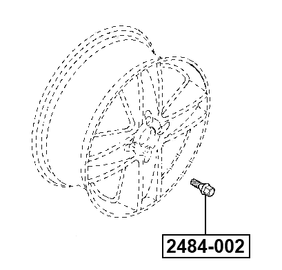 2485B-002 - WHEEL BOLT M12x1.5 L53.5