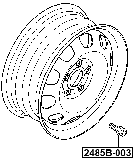 2485B-003 - WHEEL BOLT M12X1.5 L50.6
