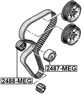 2487-MEG - TIMING BELT TENSIONER PULLEY